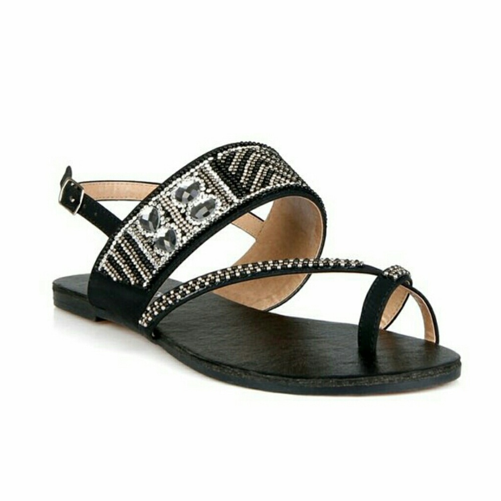 Monkey Toe Rhinestone Sandals